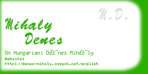 mihaly denes business card